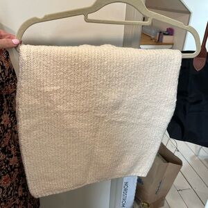 Elegant Cream Knit Sweater Skirt